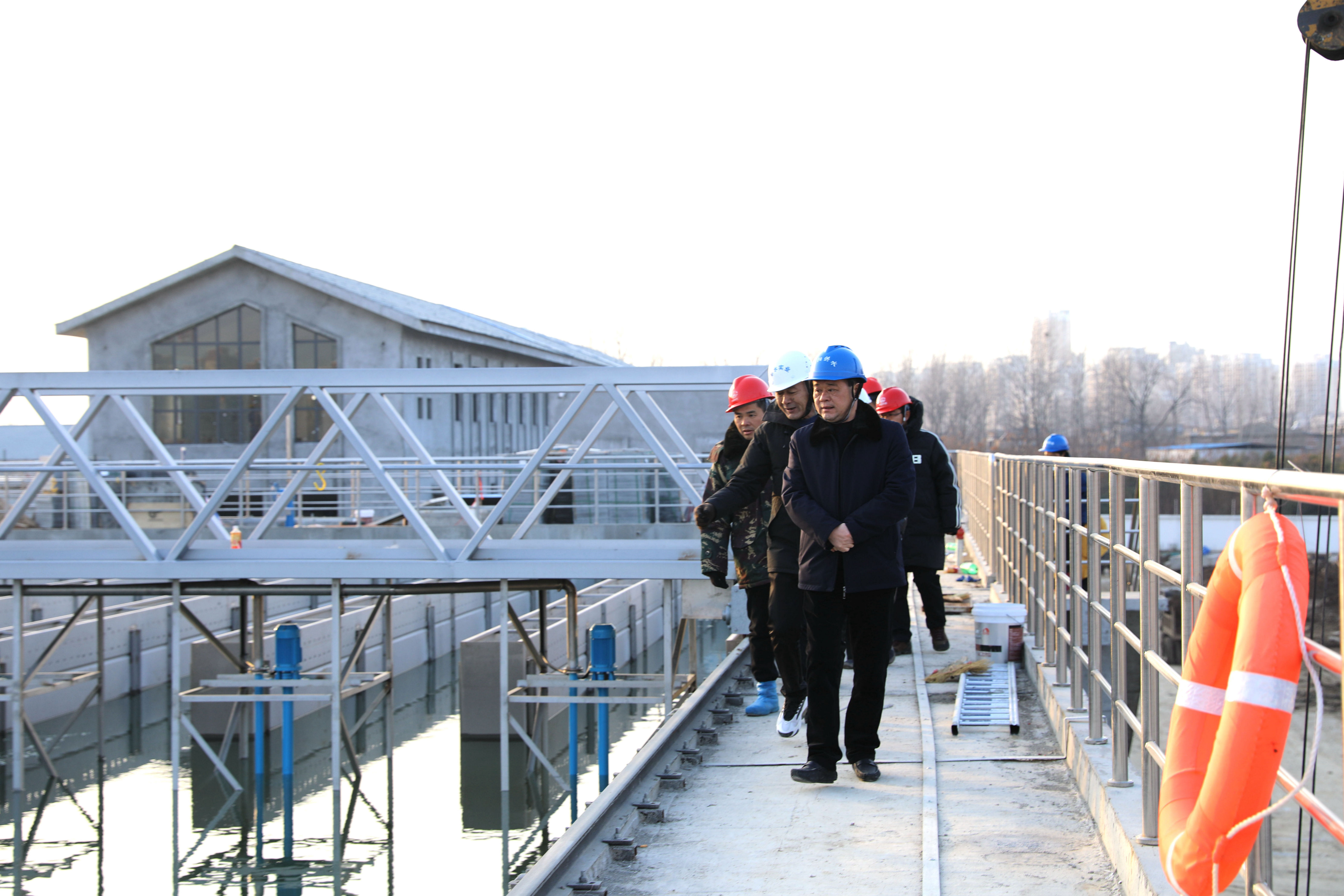 張傳峰視察阜陽市第三水廠二期工程建設