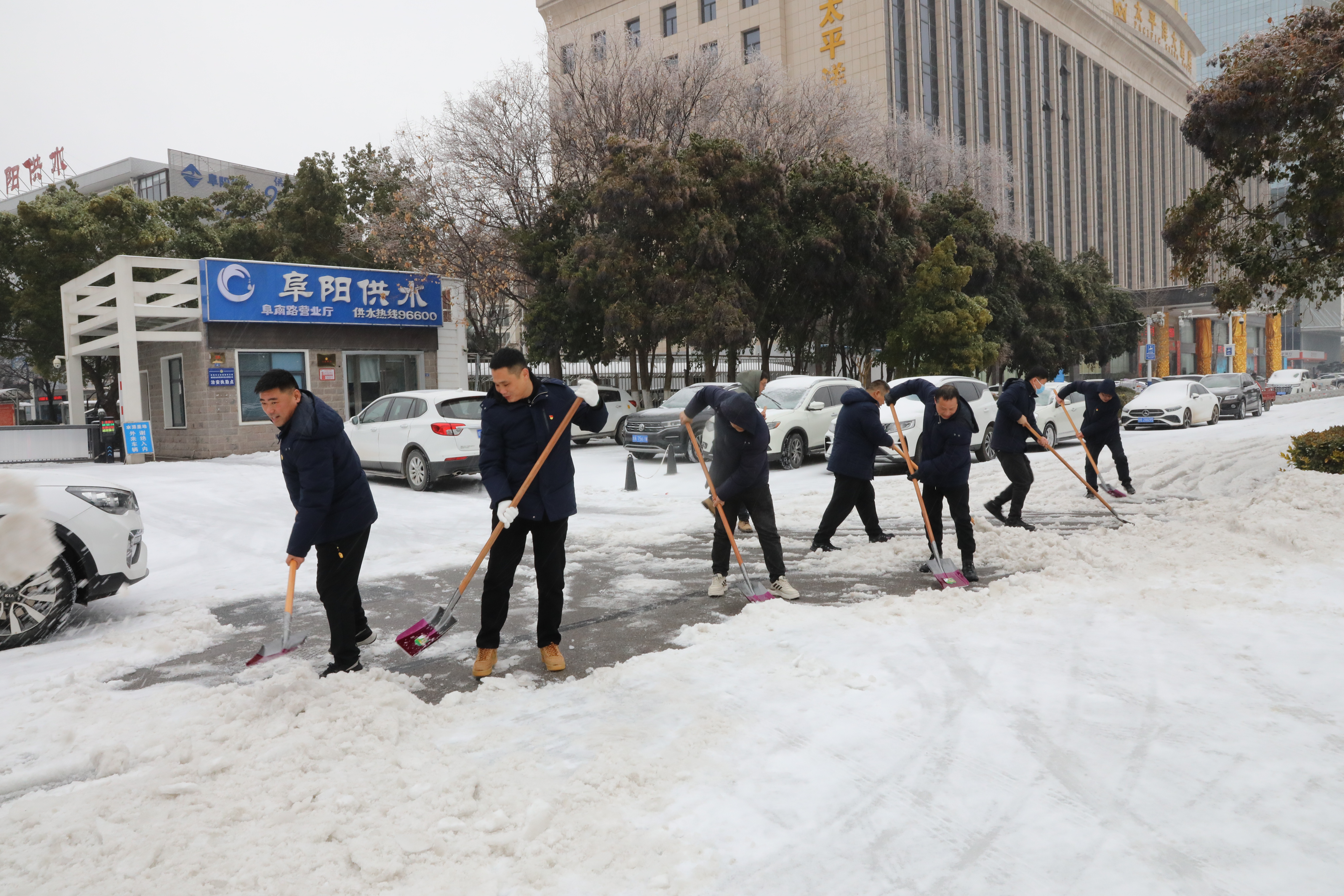 寒風除雪踐初心 冰雪更映黨旗紅——市供水有限公司開展掃雪除冰志愿服務活動